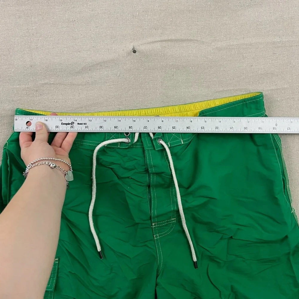Polo‎ Ralph Lauren Swim Trunks Mens XL Green Cargo Pocket Drawstring Pony Logo